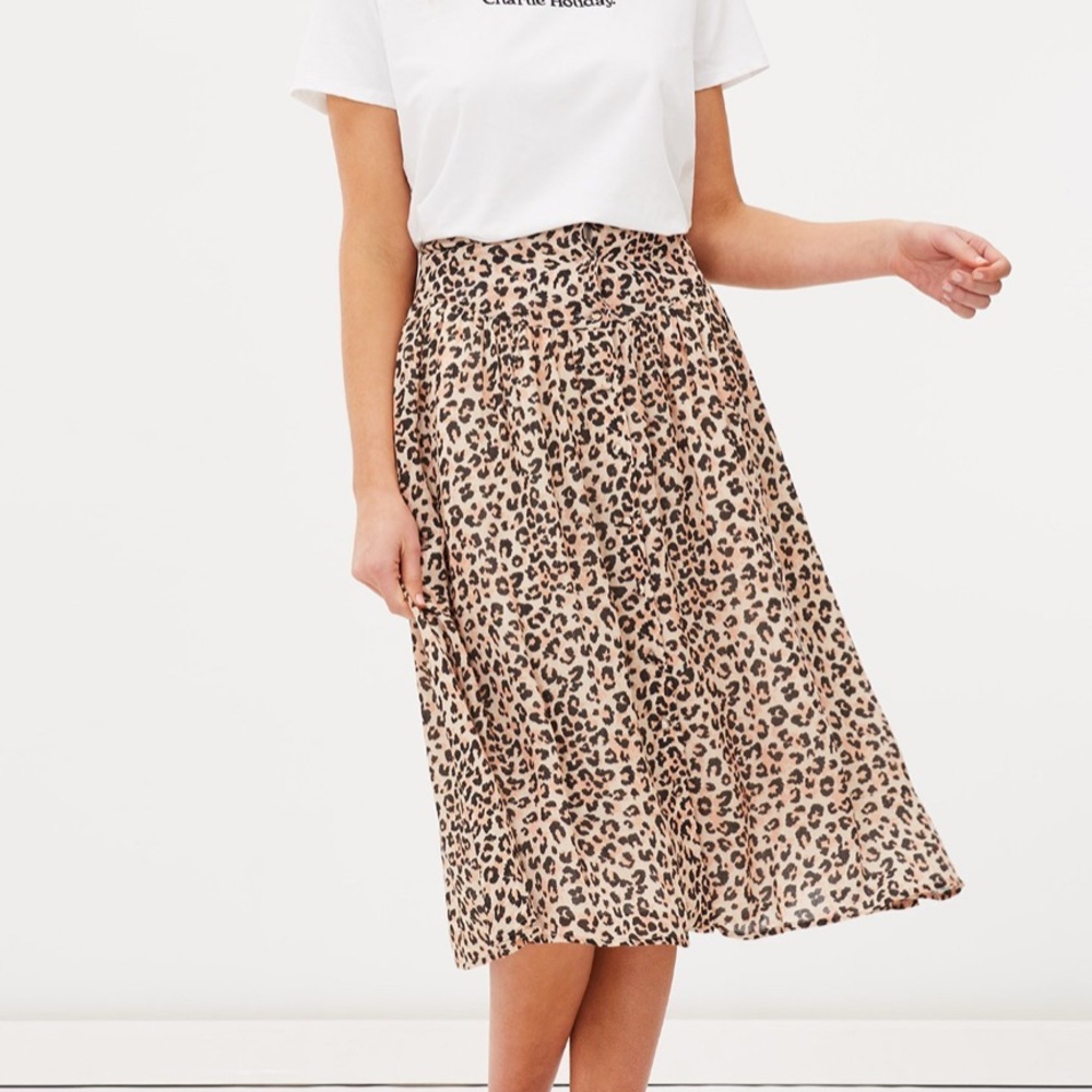 Charlie Holiday Feline Midi Skirt